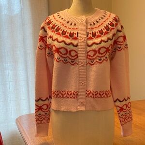 House of Harlow knit cardigan with Icelandic bow design. NWT. Size Med. 🩷🎀